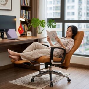 Ghế da văn phòng ngả lưng có gác chân - Mã: 6162