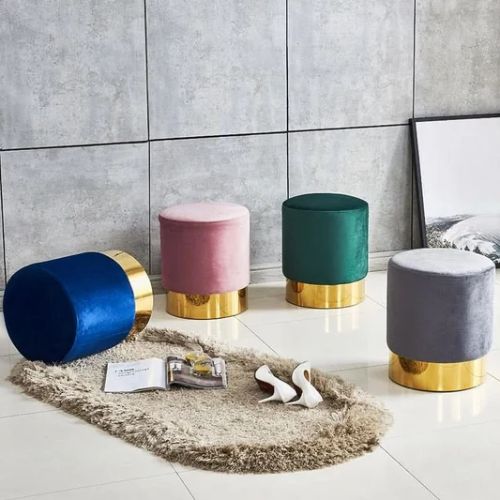 Ghế đôn bọc nhung đẹp nhập khẩu - Mã: 2711 6 Ghế đôn bọc nhung đẹp nhập khẩu - Mã: 2711 - Ảnh 6