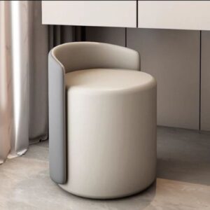 Ghế đôn xoay 360 độ bọc vải lông cừu - Mã: 2713 39 ghế decor phòng ngủ phong cách Bắc Âu