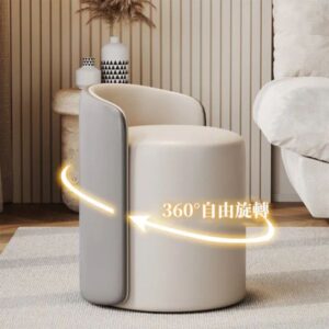 Ghế đôn xoay 360 độ bọc vải lông cừu - Mã: 2713