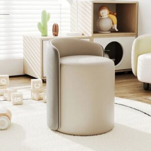 Ghế đôn xoay 360 độ bọc vải lông cừu - Mã: 2713 31 ghe don xoay 360 do boc vai long cuu ma 2713 13