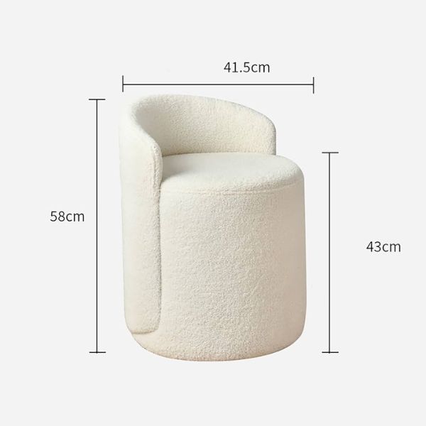 Ghế đôn xoay 360 độ bọc vải lông cừu - Mã: 2713 12 Ghế đôn xoay 360 độ bọc vải lông cừu - Mã: 2713 - Ảnh 12