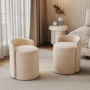 Ghế đôn xoay 360 độ bọc vải lông cừu - Mã: 2713 32 ghế đôn xoay 360 độ