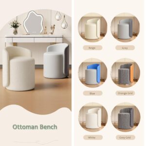 Ghế đôn xoay 360 độ bọc vải lông cừu - Mã: 2713 35 ghế đôn 2713