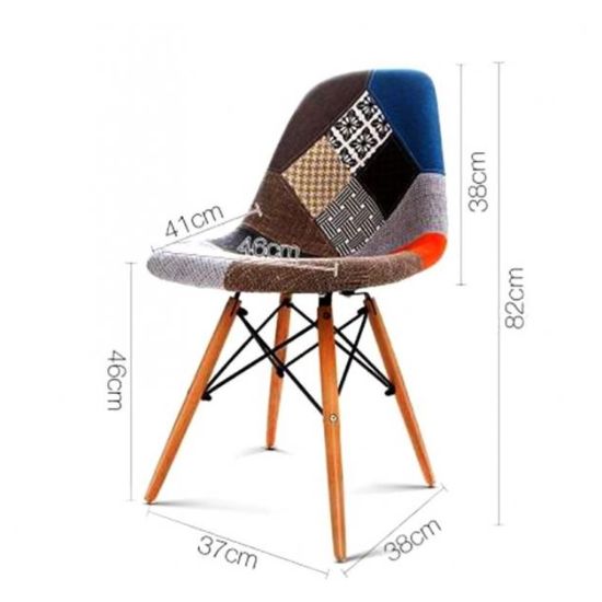 Ghế eames bọc vải chân gỗ - Mã: E04 - Ảnh 8