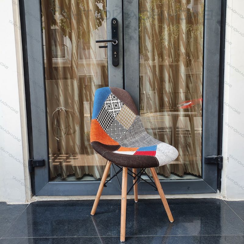 Ghế eames bọc vải chân gỗ - Mã: E04 - Ảnh 5
