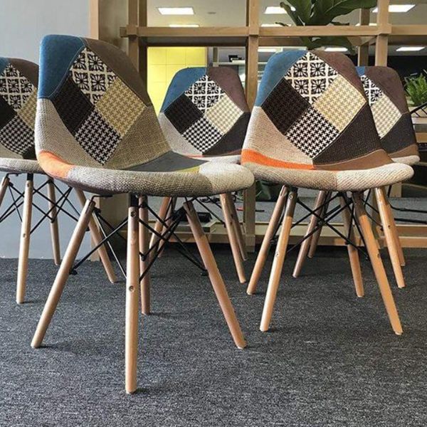 Ghế eames bọc vải chân gỗ - Mã: E04 - Ảnh 12