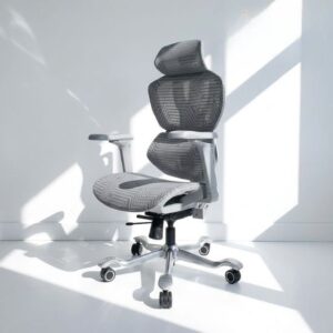 Ghế Gaming Công Thái Học (Gray) -Mã: 893, Lưng Lưới Cao Cấp Tay 5D, Chân Nhôm Chịu Tải 150KG