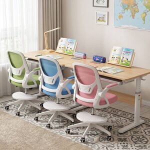 Ghế học sinh 2701 khung nhựa PP, lưng lưới chống gù, có gác chân