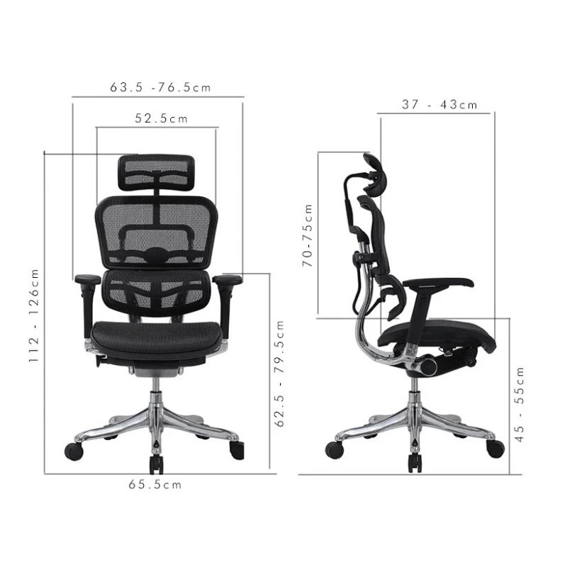 Ghế Manson Ergohuman Elite 2 (Đen/Xám) - Mã: Elite 12 Ghế Manson Ergohuman Elite 2 (Đen/Xám) - Mã: Elite - Ảnh 12
