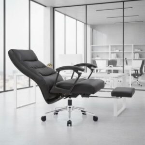 Ghế xoay ngả lưng có gác chân bọc da 5461