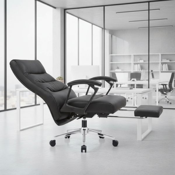 Ghế xoay ngả lưng có gác chân bọc da - Mã: 5461 - Ảnh 3