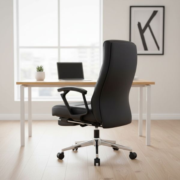 Ghế xoay ngả lưng có gác chân bọc da - Mã: 5461 - Ảnh 4