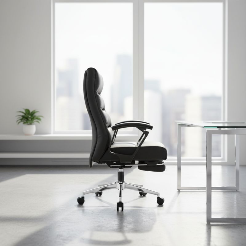 Ghế xoay ngả lưng có gác chân bọc da - Mã: 5461 - Ảnh 5