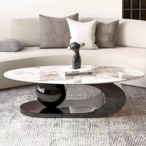 ban sofa elip mat da trang chan inox ma pvd den ma 3023 9