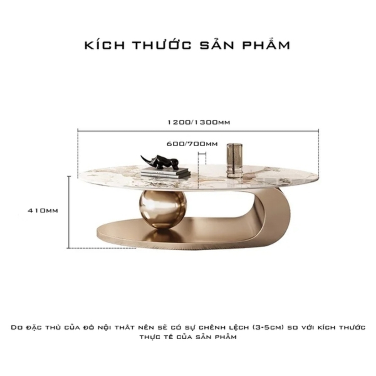 Bàn Trà Elip Mặt Đá Trắng Chân Inox Mạ Pvd Vàng - Mã: 3024 4 Bàn Trà Elip Mặt Đá Trắng Chân Inox Mạ Pvd Vàng - Mã: 3024 - Ảnh 4