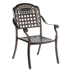 Ghế Cafe Nhôm Đúc Lưới Quả Trám (Diamond Lattice)