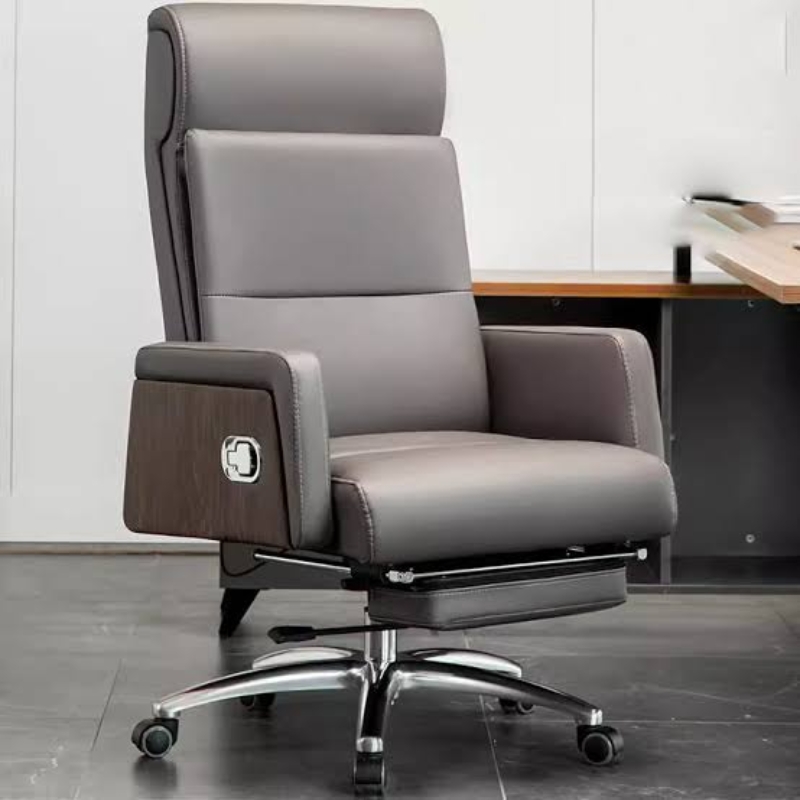 Ghế giám đốc bọc da Microfiber chân xoay hợp kim nhôm